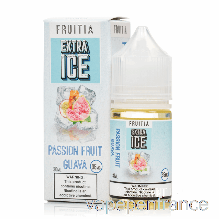Goyave Fruit De La Passion - Glace Supplémentaire - Sels De Fruitia - Stylo Vape 30 Ml 35 Mg